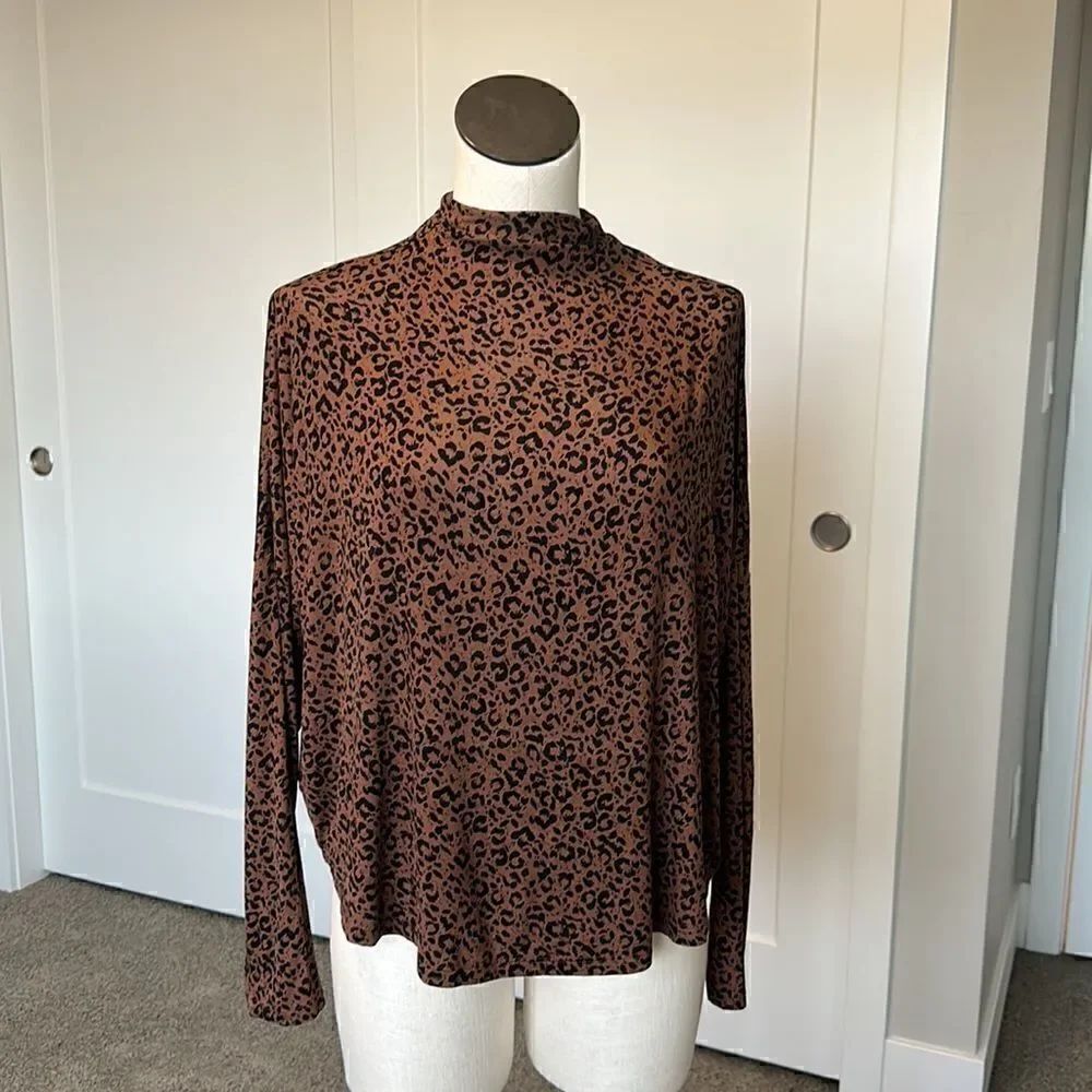 Double Zero Mock neck drop shoulder sweater - Picture 3 of 4